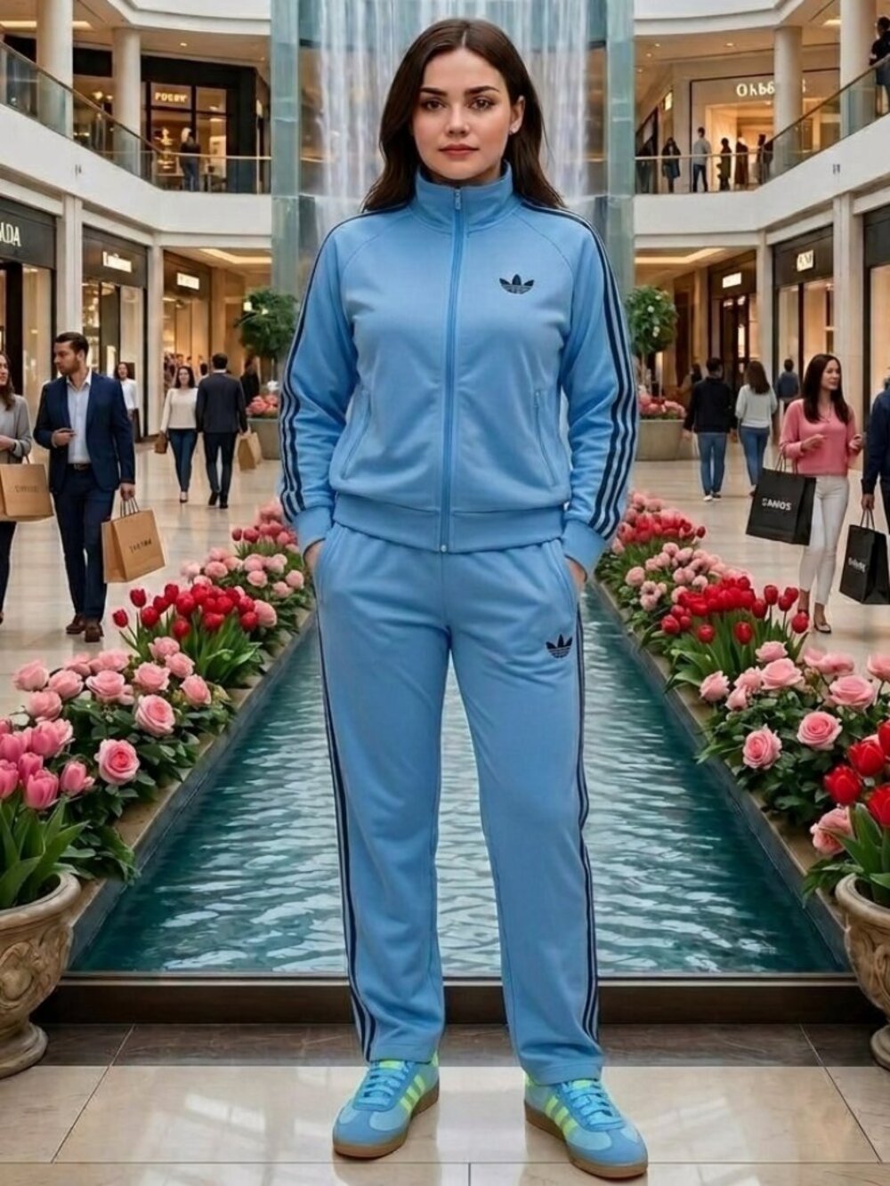 Adidas Womens 2XL App Sky Rush Two Piece Tracksuit Set J-KU8123 P-KU8128 - Picture 1 of 12
